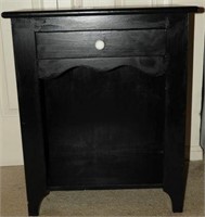 Contemporary black matte finish single drawer
