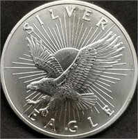 1 Troy Oz .999 Sunshine Mint Silver Eagle