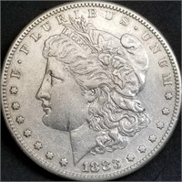1883-S US Morgan Silver Dollar AU+ From Set
