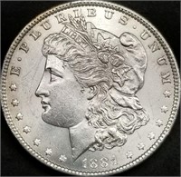 1884-P US Morgan Silver Dollar BU Gem