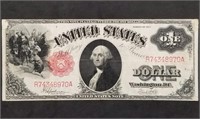 1917 US $1 Legal Tender Red Seal Banknote Nice