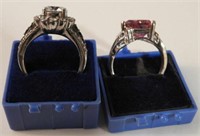 Selection of (5) Silver designer ladies rings