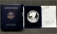 1995 US 1oz Proof Silver Eagle w/Box & Papers
