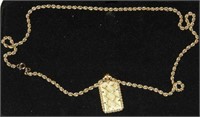 16” 14kt yellow gold rope chain with marked