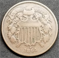 1864 US 2-Cent Piece