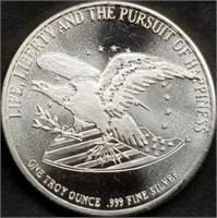 1 Troy Oz .999 Silver Round - 1991 Bill of Rights