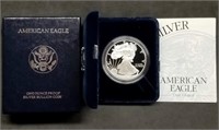 1996 US 1oz Proof Silver Eagle w/Box & Papers