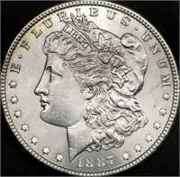 1887-P US Morgan Silver Dollar BU Gem