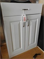 White contemporary single drawer over two door