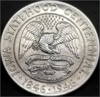 1946 Iowa Centennial Silver Comm. Half Dollar BU