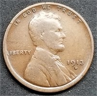 1913-D Lincoln Wheat Cent from Set