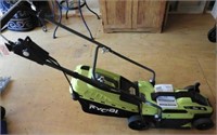 Ryobi 13” electric lawn mower with bagger and