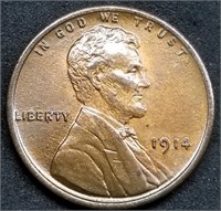 1914-P Lincoln Wheat Cent BU from High Grade Set