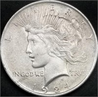 1924 US Peace Silver Dollar BU