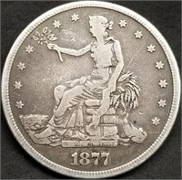 1877-S US Silver Trade Dollar, Nice Genuine Coin