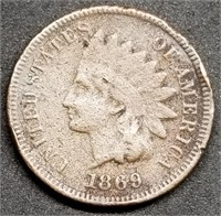 1869 US Indian Head Cent