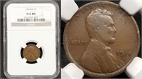 1914-D Lincoln Wheat Cent NGC F-12 Brown Slab