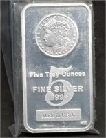 5 Troy Oz .999 Fine Silver Bar