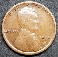 1914-S Lincoln Wheat Cent, Key Date from Set