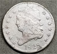 1828 US Classic Head Half Cent, 13 Stars, Nice