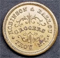 1863 Civil War Token: Robinson & Ballou Store