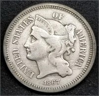 1867 US 3-Cent Nickel