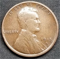 1915-D Lincoln Wheat Cent from Set, Nice