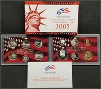 2005 US Mint Silver Proof Set w/Box & COA