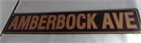 AMBERBOCH AVE. METAL SIGN
