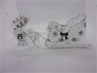 ACRYLIC SLEIGH WITH REINDEER