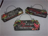 3 CHRISTMAS PLAQUES