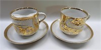 "Think of Me" Antique Mustache Cup & Saucer