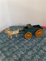 Cast iron goat and buggy