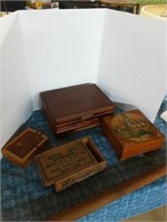 Vintage wood boxes