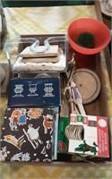 Box lot of coasters and miscellaneous