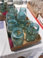 Blue mason jars
