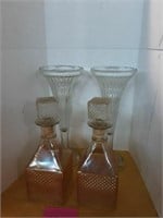 Vintage decanters and vases