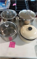 4 kitchen pots