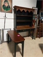Desk with Hutch and side table