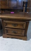 2 drawer wooded bed table