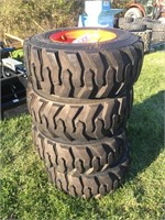 (4x) New 12-16.5 Forerunner Skidloader Tires