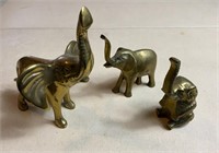 Collection of Brass Elephant Figurines