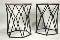 PAIR OF CONTEMPORARY END TABLES