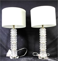 PAIR OF CONTEMPORARY GLASS LAMPS