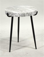 CONTEMPORARY MARBLE TOP END TABLE