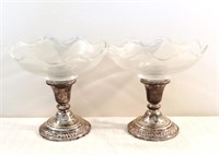 Two Weighted Frank Whiting Candy Dishes