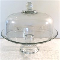 Dome Top, Footed Glass Cake Stand