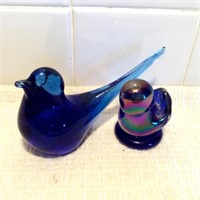 Leo Ward Blue Glass Chick, Blue Glass Bird