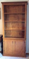 Cherry Finish Bookcase with Blind Door Storage #1