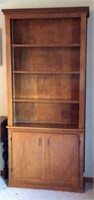 Cherry Finish Bookcase with Blind Door Storage #2